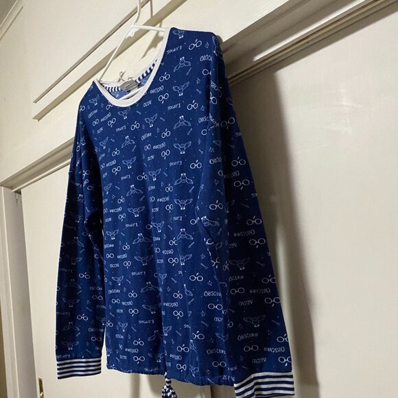 Harry Potter long sleeve blue tunic w/wizarding world design, size M - Picture 5 of 13